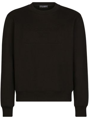 Dolce & Gabbana sweat à logo embossé - Noir