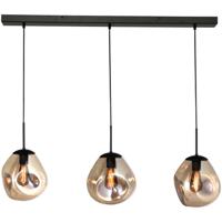 Masterlight Glazen hanglamp Lava 3x goud glas Ø 24cm 2761-05-100-3-02-61