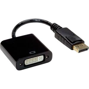 Value 12.99.3137 DisplayPort-kabel DisplayPort / DVI Adapterkabel DisplayPort-stekker, DVI-D 24+1-polige bus 0.15 m Zwart