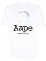 AAPE BY *A BATHING APE® t-shirt en coton à logo imprimé - Blanc - thumbnail