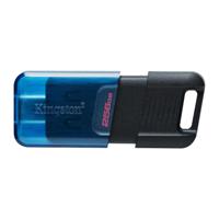 Kingston Technology DataTraveler 80 USB flash drive 256 GB USB Type-C 3.2 Gen 1 (3.1 Gen 1) Zwart, Blauw