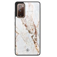 Samsung Galaxy S20 FE glazen hardcase - Marmer goud