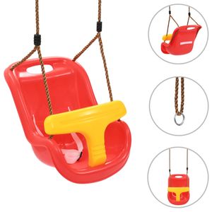 VidaXL Babyschommel met veiligheidsgordel pp rood
