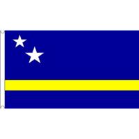 Vlag van Curacao - 90 x 150 cm - landenvlag - polyester - met ringen
