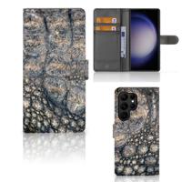 Samsung Galaxy S23 Ultra | Telefoonhoesje | Met pasjeshouder | Krokodillenprint