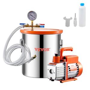 VEVOR 3.5CFM vacuümpomp met 18,93L vacuümkamer vacuümpomp vacuümpompset