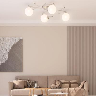 VidaXL Plafondlamp met glasbollen rond 4xg9