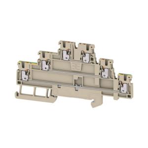 Weidmüller 2817990000 Doorgangsklem Push-In-klem, Steekaansluiting Donkerbeige 50 stuk(s)