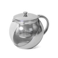 Gerimport Theepot - glas en rvs - met thee filter/infuser - 1 liter - Theekan