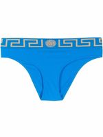 Versace bas de bikini à bande Greca - Bleu