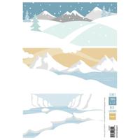 Marianne Design • knipvel eline's achtergronden sneeuw & ijs