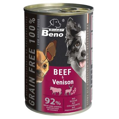 SUPER BENO Beef with venison - nat hondenvoer - 415g
