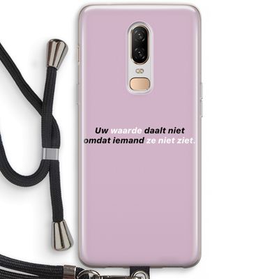 uw waarde daalt niet: OnePlus 6 Transparant Hoesje met koord