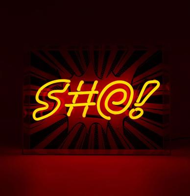 Glazen Neon Box - S#@! - Large
