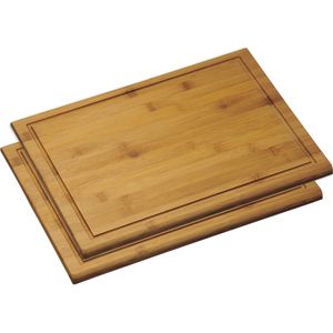 2x Bamboe houten snijplanken 32 x 44 cm