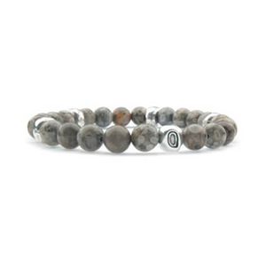 Qoss Junior Halfedelstenen Armband Robin Marmer Taupe