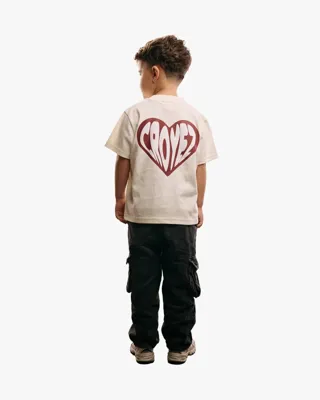 Croyez Mini Puffed Heart T-Shirt Kids Gebroken Wit - Maat 140 - Kleur: Gebroken Wit | Soccerfanshop Croyez Mini Puffed Heart T-Shirt Kids Gebroken Wit - Maat 140 - Kleur: Gebroken Wit | Soccerfanshop