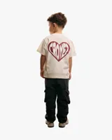 Croyez Mini Puffed Heart T-Shirt Kids Gebroken Wit - Maat 140 - Kleur: Gebroken Wit | Soccerfanshop Croyez Mini Puffed Heart T-Shirt Kids Gebroken Wit - Maat 140 - Kleur: Gebroken Wit | Soccerfanshop
