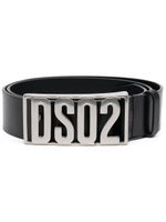 DSQUARED2 ceinture en cuir à boucle logo - Noir