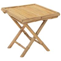 Bijzettafel of tuin tafel Zanzibar - Bamboe hout - inklapbaar - 40 x 40 x 40 cm - binnen / buiten