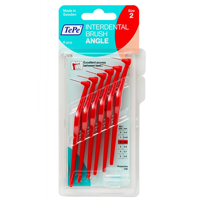 TePe Interdentale Ragers Angle 0.5 mm rood - 6 stuks