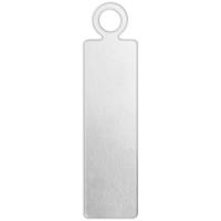 ImpressArt Metalen label, langwerpig, afm 20x5 mm, gatgrootte 1,9 mm, dikte 1,3 mm, aluminium, 20 stuk/ 1 doos