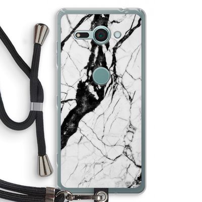 Witte marmer 2: Sony Xperia XZ2 Compact Transparant Hoesje met koord