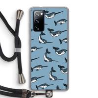 Narwhal: Samsung Galaxy S20 FE / S20 FE 5G Transparant Hoesje met koord - thumbnail