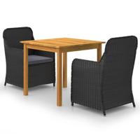 3-delige Tuinset zwart