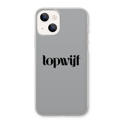Topwijf Grijs Zwart: iPhone 13 Transparant Hoesje