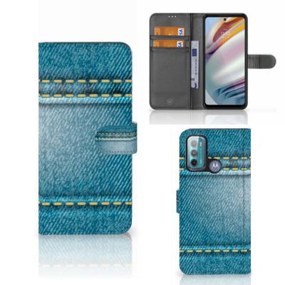 Motorola Moto G60 | Wallet Case | met Pasjes | Jeans