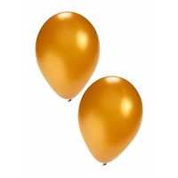 10x stuks Gouden party ballonnen 27 cm   -