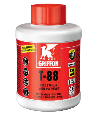 Griffon T-88 PVC-lijm Flacon met borstel - 500 ml