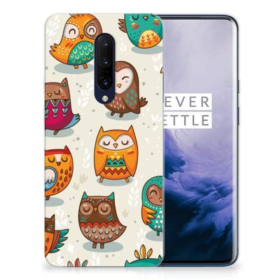 OnePlus 7 Pro | TPU Hoesje | Vrolijke Uilen