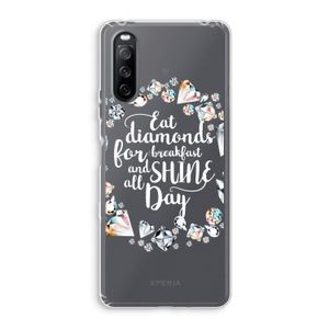 Diamonds: Sony Xperia 10 III Transparant Hoesje