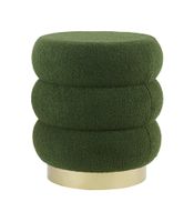 Light & Living Poef 'Kimi' Teddy, kleur Olijfgroen