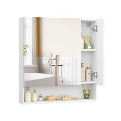 Badkamerkast met spiegeldeuren en verstelbare planken, 70L cm