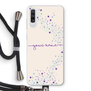 Sterren: Samsung Galaxy A70 Transparant Hoesje met koord