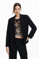 Geperforeerde blazer - BLACK - XL - thumbnail