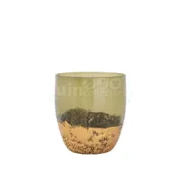 PTMD Waxinelichthouder Bryson Glas Goud 9cm