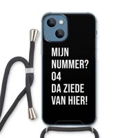 Da ziede van hier - Zwart: iPhone 13 Transparant Hoesje met koord