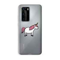 Eenhoorn: Huawei P40 Pro Transparant Hoesje