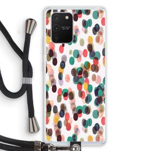 Tropical Dots: Samsung Galaxy S10 Lite Transparant Hoesje met koord