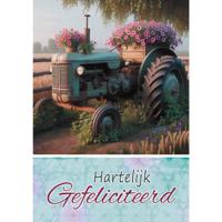 Wenskaarten Gefeliciteerd pak a 10 stuks