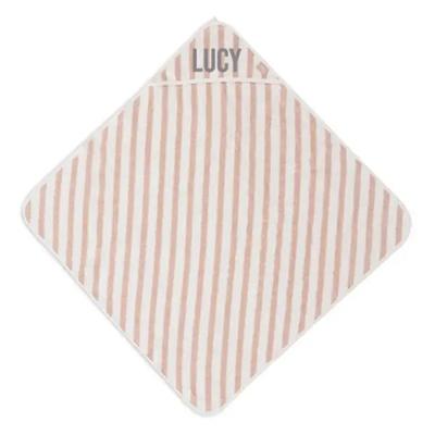 'Jollein Badcape Stripe Terry - Wild Rose' | Luxe cadeaus