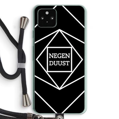 Negenduust geometrisch: Pixel 5a 5G Transparant Hoesje met koord