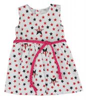 Gerardo's Toys babypoppenjurk Stars 46 cm wit - thumbnail