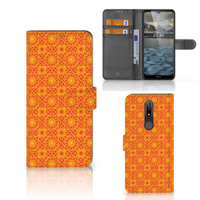 Nokia 2.4 Telefoon Hoesje Batik Oranje
