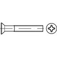 TOOLCRAFT TO-6863232 Verzonken schroeven M6 10 mm Kruiskop Phillips DIN 965 Staal Verzinkt 1000 stuk(s)