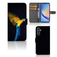 Samsung Galaxy A24 4G | Telefoonhoesje | Met pasjeshouder | Papegaai